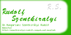 rudolf szentkiralyi business card