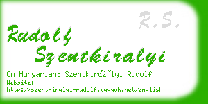 rudolf szentkiralyi business card